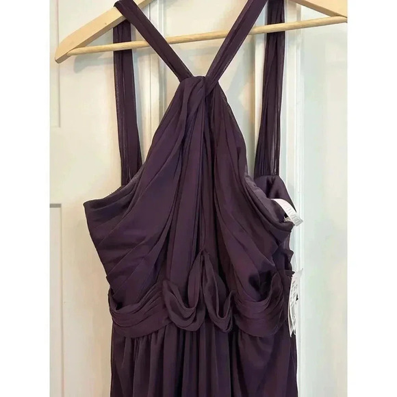 DAVIDS BRIDAL NWT plus size  halter bridesmaid mother of the bride dress size 16 - Picture 1 of 9